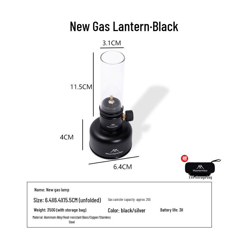 Mountain Guest Camping Gas Lamp with Long Battery Life - Outdoor Tent, Ambiance, and Inflatable Candle Lamp