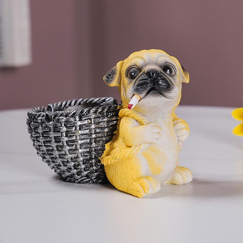 Creative Puppy Cat Dog Ashtray, Anti Fly Ash Ashtray, Home Living Room Office Funny Ashtray, Birthday Gift for Boyfriend