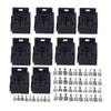 10Pcs Mini Relay Connector Sockets Easy Installation 5 Pin Auto Accessories Complete Set Sturdy