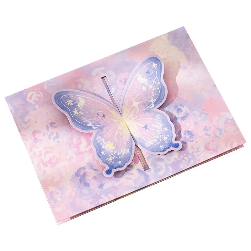Foldable 3D Butterfly Greeting Card with Envelope - Ideal Gift for Friends or Couples