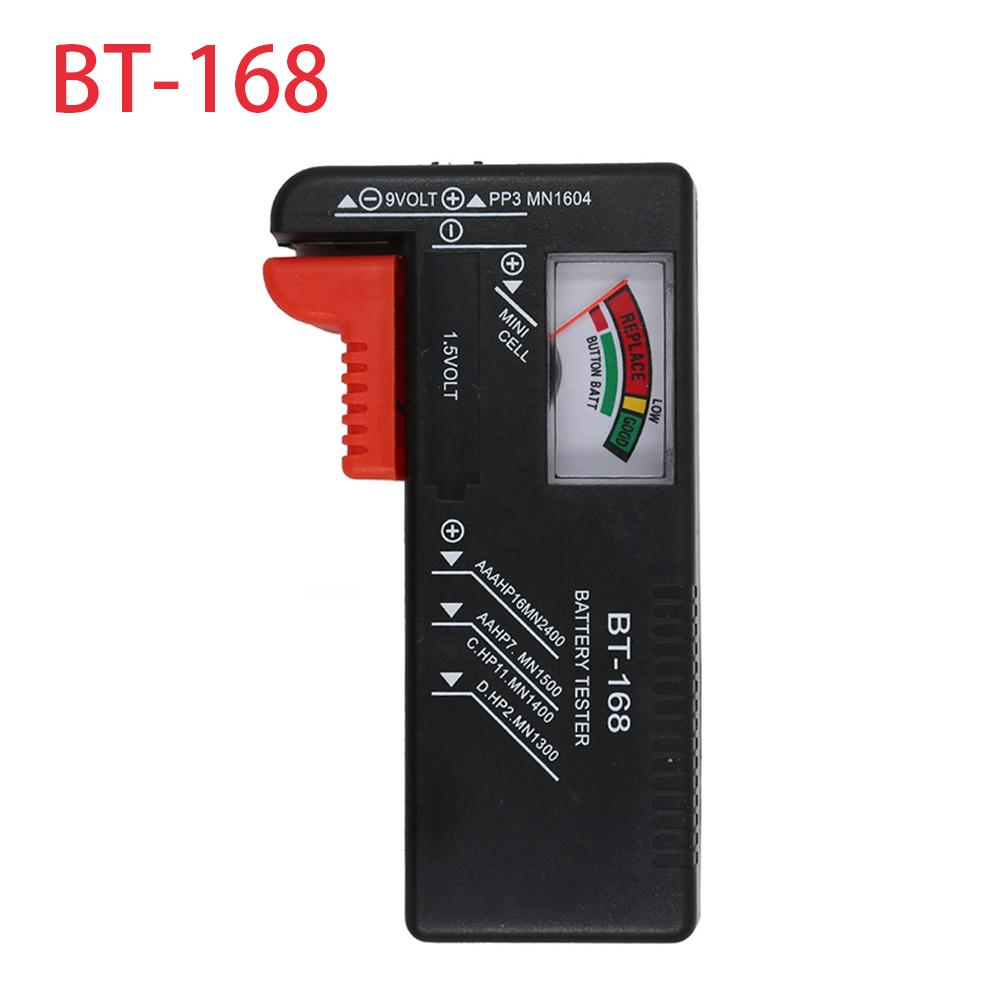 Portable Battery Tester BT-168/BT-168D Battery Capacity Tester Universal AAA AA Button Cell Battery Meter Checkered Analyzer