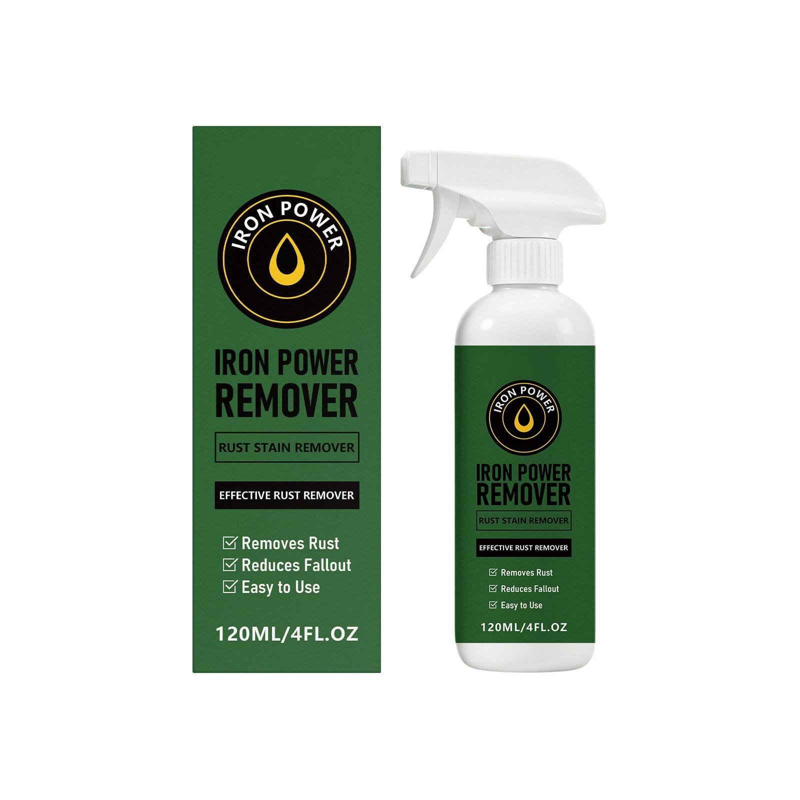 

Iron Power Remover Rust Stain Remover 120ML 4FL OZ Effective Rust Removal Spray Easy to Use Reduces Rust Fallout for Metal Surfaces One Size зелёный