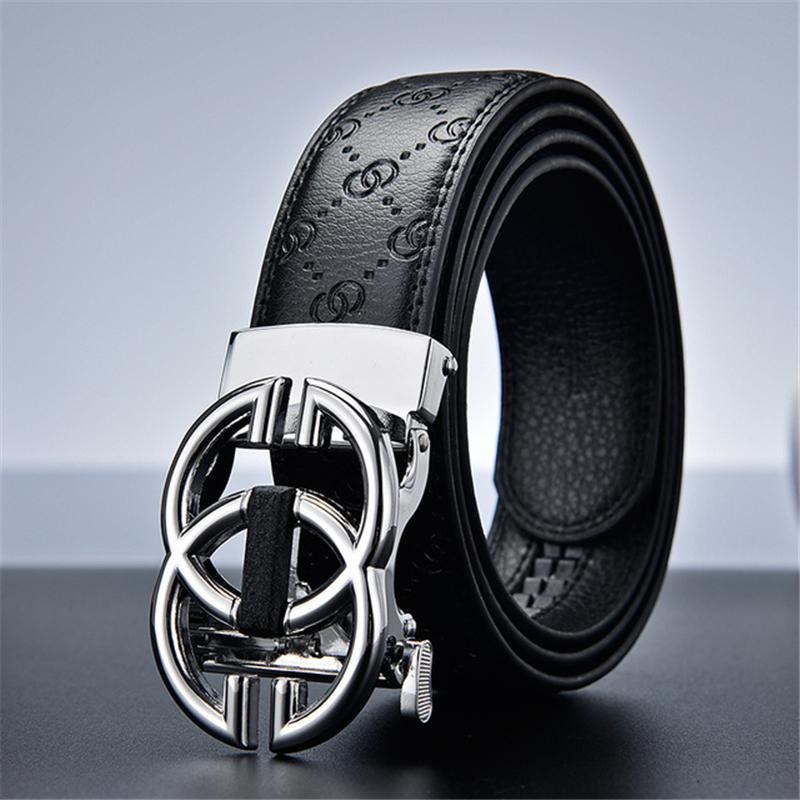 Business Men Belt Casual Fashion Luxury Designer Famous Brand Automatic G Buckle Women Belts Leather Belt for Men Male Jeans