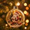 Christmas Housewarming Gifts Story Ornament, Acrylic Hanging Angel Santa Claus for Family Candy House Designs, Ball Shape Festive Decoration