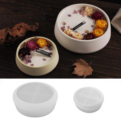 Flexible Sturdy Silicone Epoxy Resin Castes Mould Round Shaped Tray Dishes Mould for Craft and Home Decoration
