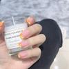 Tulip Orange French Pearl Waterproof Wearable False Nail Art Stickers