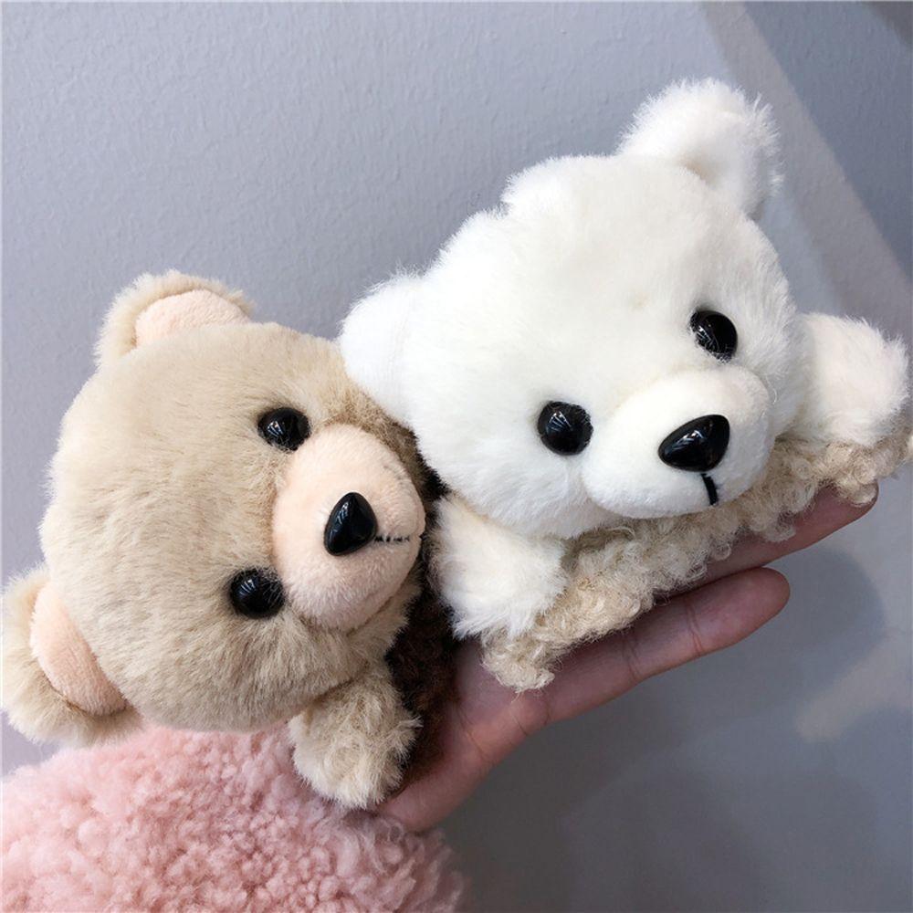 For Girls Large Bear Korean Hair Rope Ponytail Holder Women Hair Side Clips Plush Scrunchies