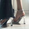 The New Style of One-strap Shoes Is A Versatile and Elegant Square-toed Thin-heeled High Shoe for Women
