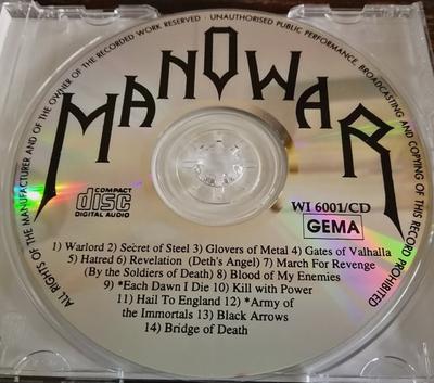 CD MANOWAR - Into Glory Ride / Hail To England WI6001CD Not On Label 1998 Russia Rock Used