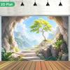 1Pcs Cave Tree Scenery Decoration Background Winter Backdrop Decorations For Photo Studio Photo Booth Christmas Party