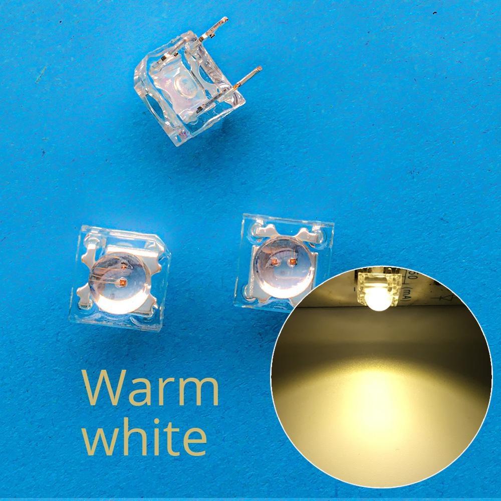 100 peças 5mm vermelho verde azul branco amarelo cúpula super fluxo água transparente piranha diodo 1 9 3 4v led carro lâmpadas diodos luz lâmpada led