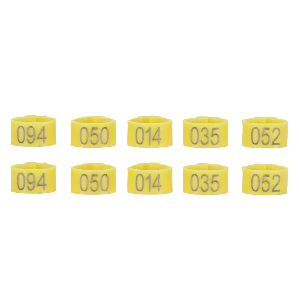 100Pcs Bird Foot Rings Bands 10mm 001 100 Numbered Pigeons Identify Clip Poultry Supply