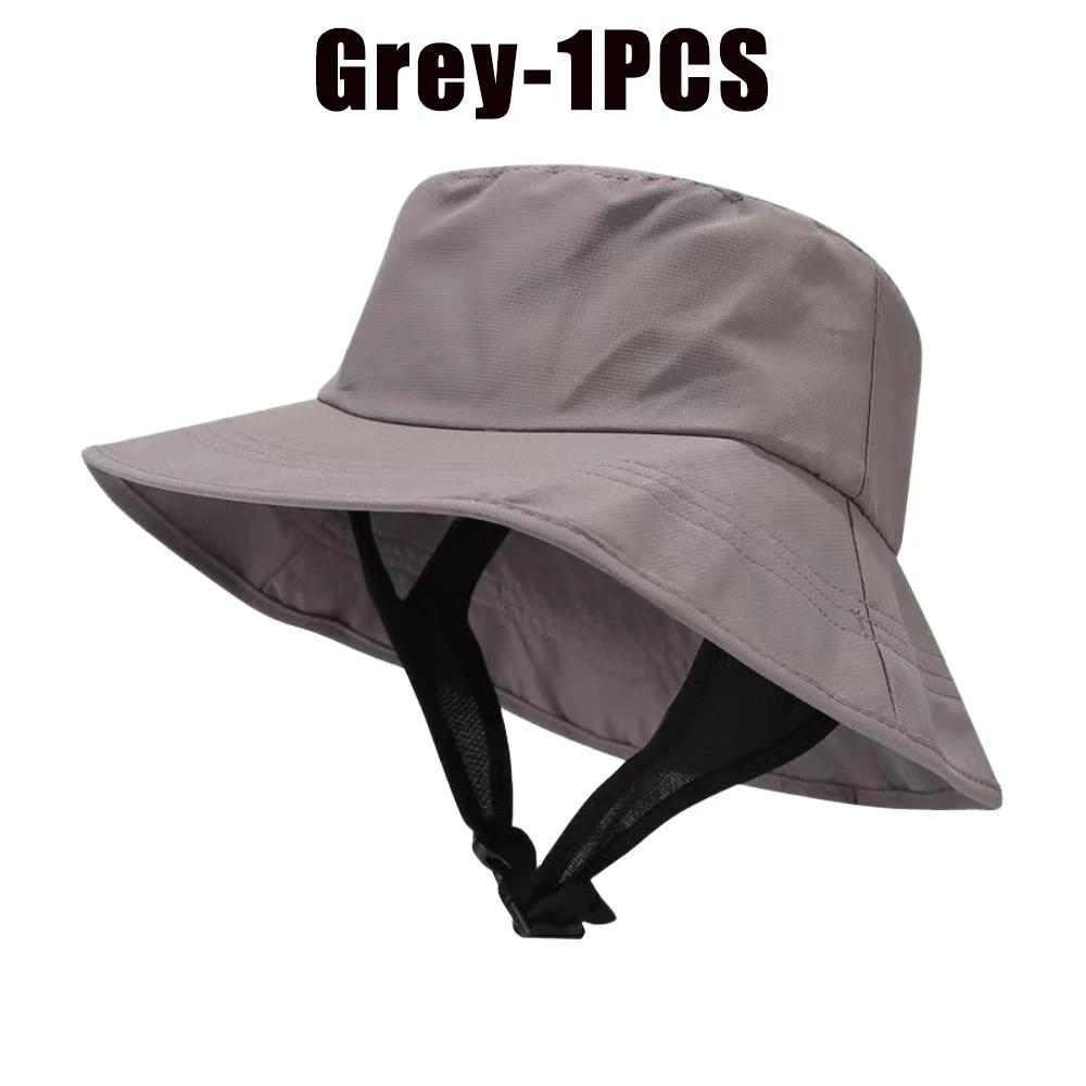 UPF50+ Beach Surf Bucket Hat Mesh Breathable Sun Hat Men Women Outdoor Fishing Cap Chin Adjustable Cap Water Sport Cap Sombrero