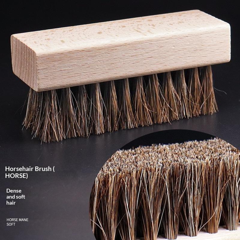 Beech Wood Shoe Brush Solid Shoe Brush Footwear Cleaning Brush Natural For Casual Shoes Wallets Leather Shoes