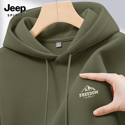 JEEP SPIRIT Men's American Style Relaxed Fit Pullover Sweatshirt