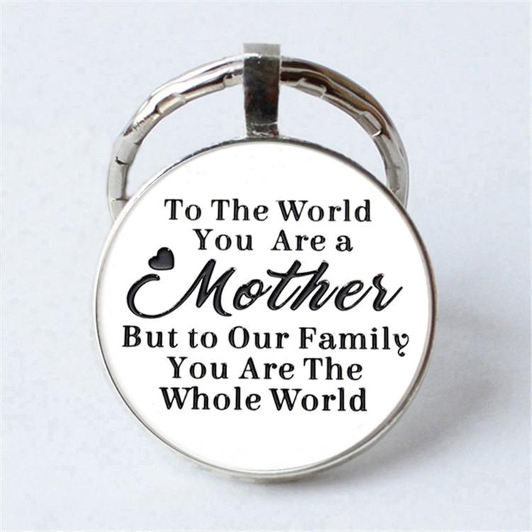 Keychain Accessories Pendant Floral Thanksgiving Text Good Friends Retro Personalized Keychain Gift Pendant