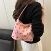 Cherry Print New Large-capacity Student Commuter Bag Niche Design Shoulder Messenger Women's Bag