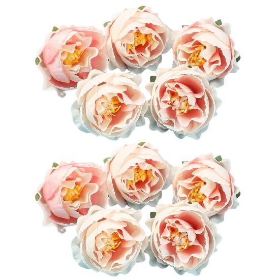 

10 шт. 4,5 см легкої штучної голови троянди 3D Креативний красивий корсаж Штучна квітка