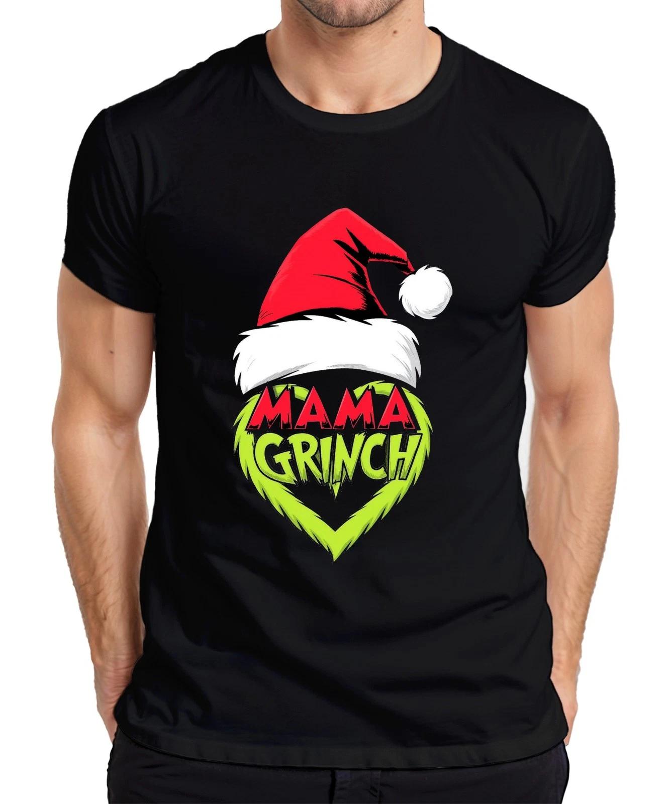 Mama Grinch Weihnachten Weihnachtsmütze Grinch Herz Lustig Mutter Herren T-Shirt L