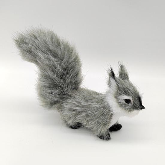 Eichhörnchen Modell Kunstfell Realistisch Niedlich Nagetier Miniatur Figur Ornament Handwerk Mini Fake Eichhörnchen Statue Figur Ornament Geburtstagsgeschenk
