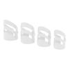 4 Stück Gitarren-Fingerpick Fingerspitzenschutz Instrument Zubehör Set Kit für Bass BanjoWeiß