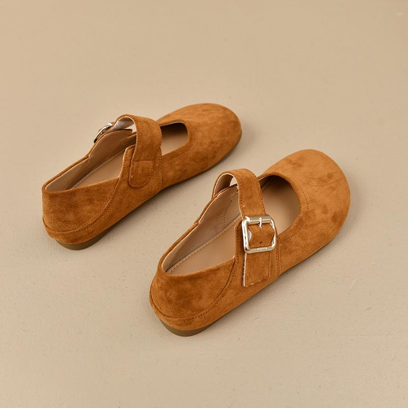 Fashion 2025 New Versatile French Retro Style Flat Single Shoes with One Buckle Strap Women's Soft Sole Shallow Mouth Mary Jane Shoes