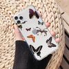 Blue Butterfly Transparent TPU Phone Case for Apple iPhone 14 Pro Max