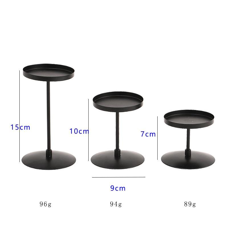 3Pcs Candle Holders for Pillar Candles Tray - Matte Christmas Decorations Indoor,Perfect Centerpieces for Tables,Home Decorator