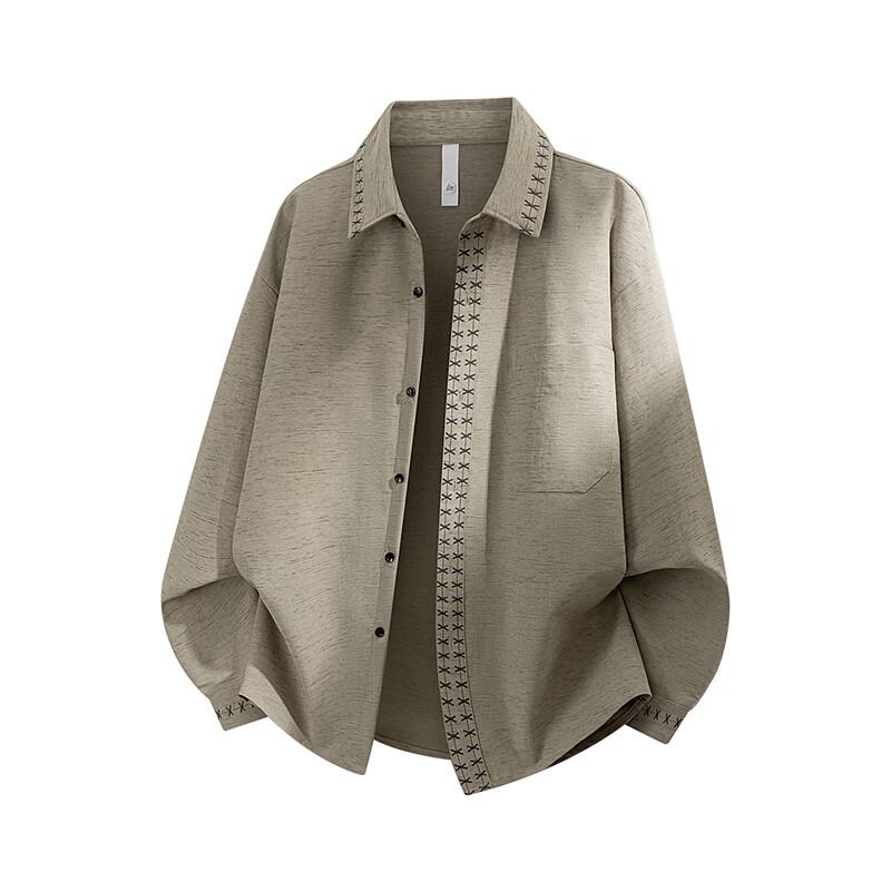 Neo-Chinese Style Embroidered Long-Sleeve Shirt Jacket