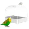 Pet Bird Bath Tub Bath House Parrot Bathtub with Bottom Drawer for Budgies Cockatiels Lovebirds Bathing Supply