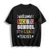 Back To 5th Grade Print Casual Top For Kids And Adults Pure Cotton T-shirt