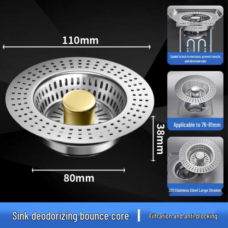 Lantuan Stainless Steel Pop-Up Sink Drain Stopper