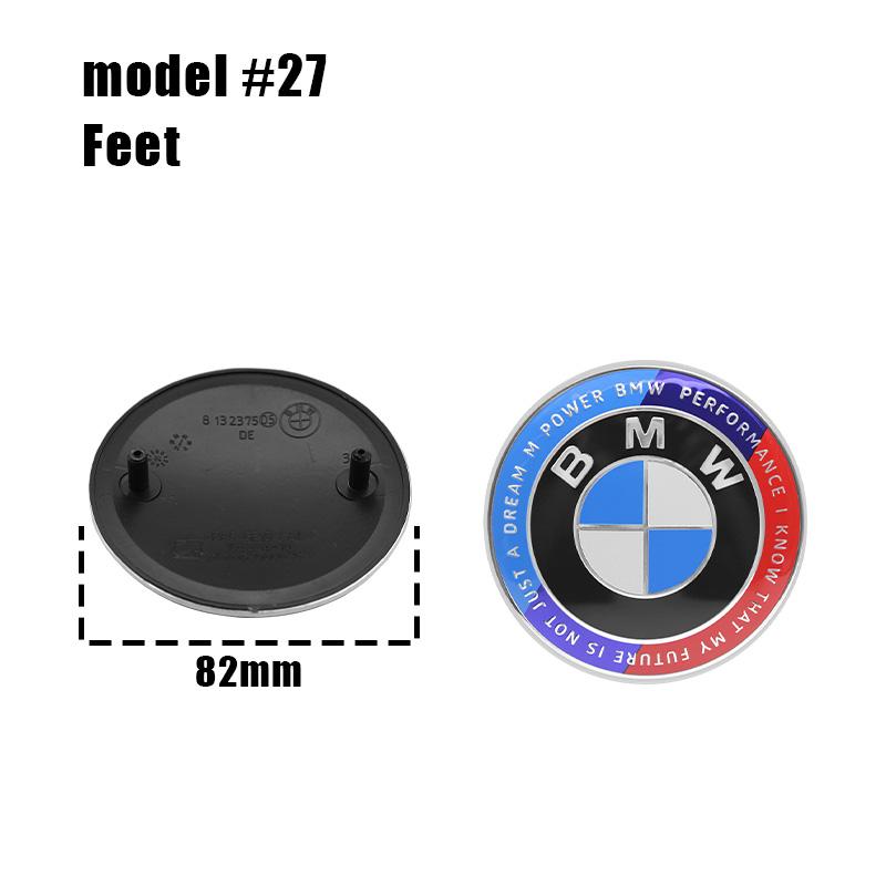 82/74MM Motorhauben-Emblem Kofferraum Heck-Plakette Logo Für BMW E46 E90 F30 F10 F20 G20 E87 E60 E63 F01 F02 G14 E83 X5 Autozubehör