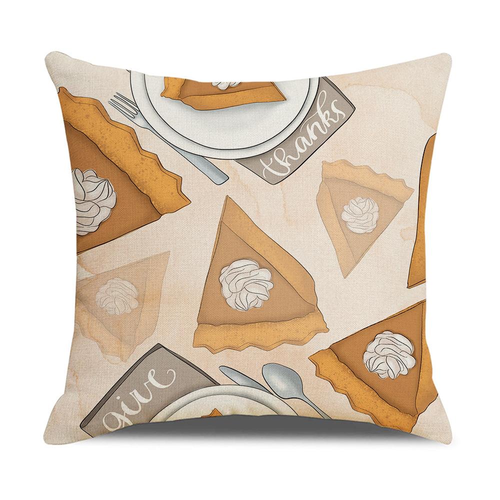 Home Autumn Pillow Cover New Pumpkin Truck Linen Cushion Cushion Cover