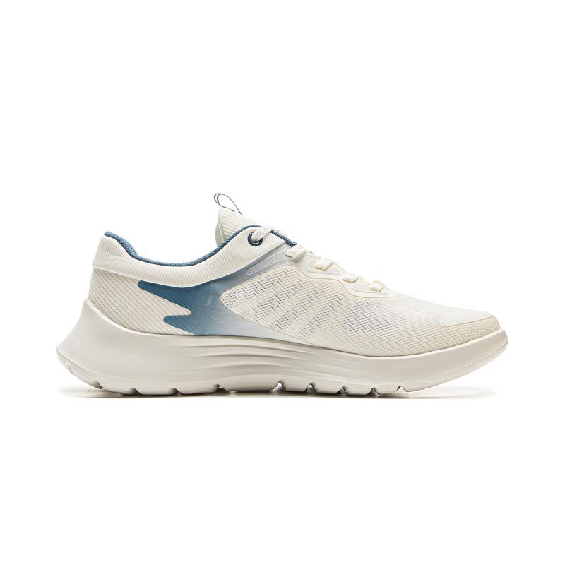 Li Ning Cushioning Abrasion Resistant Breathable Low Top Casual Running Shoes Men's Mist White Evergreen ARSV071-3