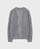 NOIRER Heavy Multi-Cable Oversized Sweater (Melange Grey)