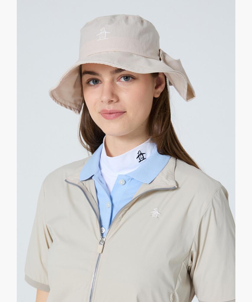 Meonsingweeo Women'S Two-Way Ribbon Bucket Hat Beige Mr122Lcp21