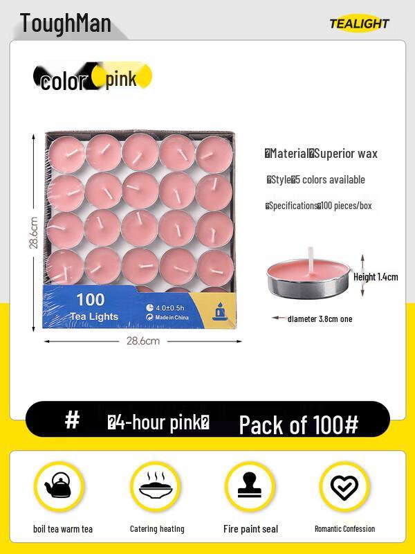Allies Smokeless Odorless Tea Light Candles (100-Pack)