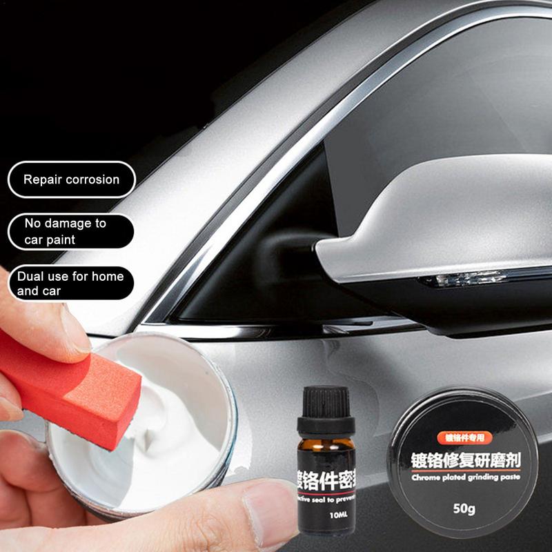 Car Chrome Trim Cleaner Rust Remover Refurbishing Plating Chrome Cleaner Metal Coatings Protectant All-Purpose Paint