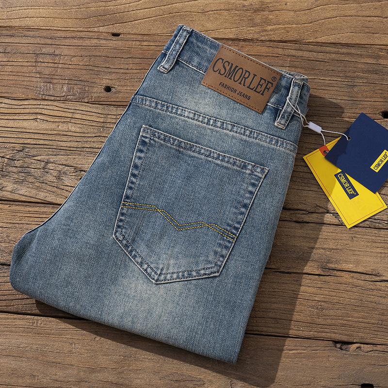 

Men s straight-leg, loose-fit stretch jeans – summer stretch style 28
