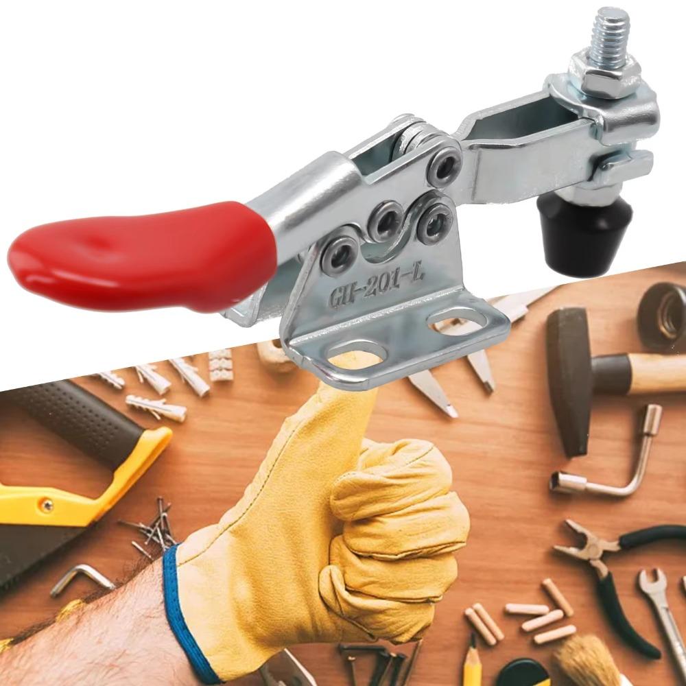 Durable Horizontal Toggle Clamp GH201-B Hand Tools Welding Fixture Clamp Push-pull U Shape Metal Horizontal Clamping 4 inches