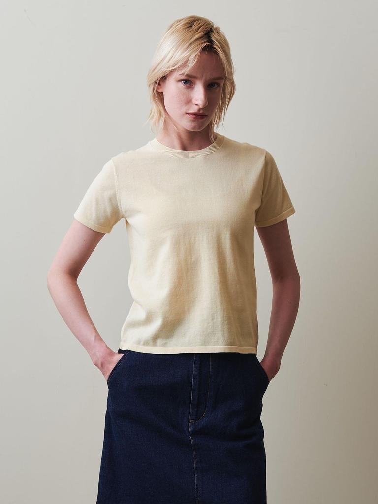 Beauty Youth United Arrows Steven Alan Cotton Short Sleeve Knit 82181990239 0300 OFF FREE & WHITE(03)