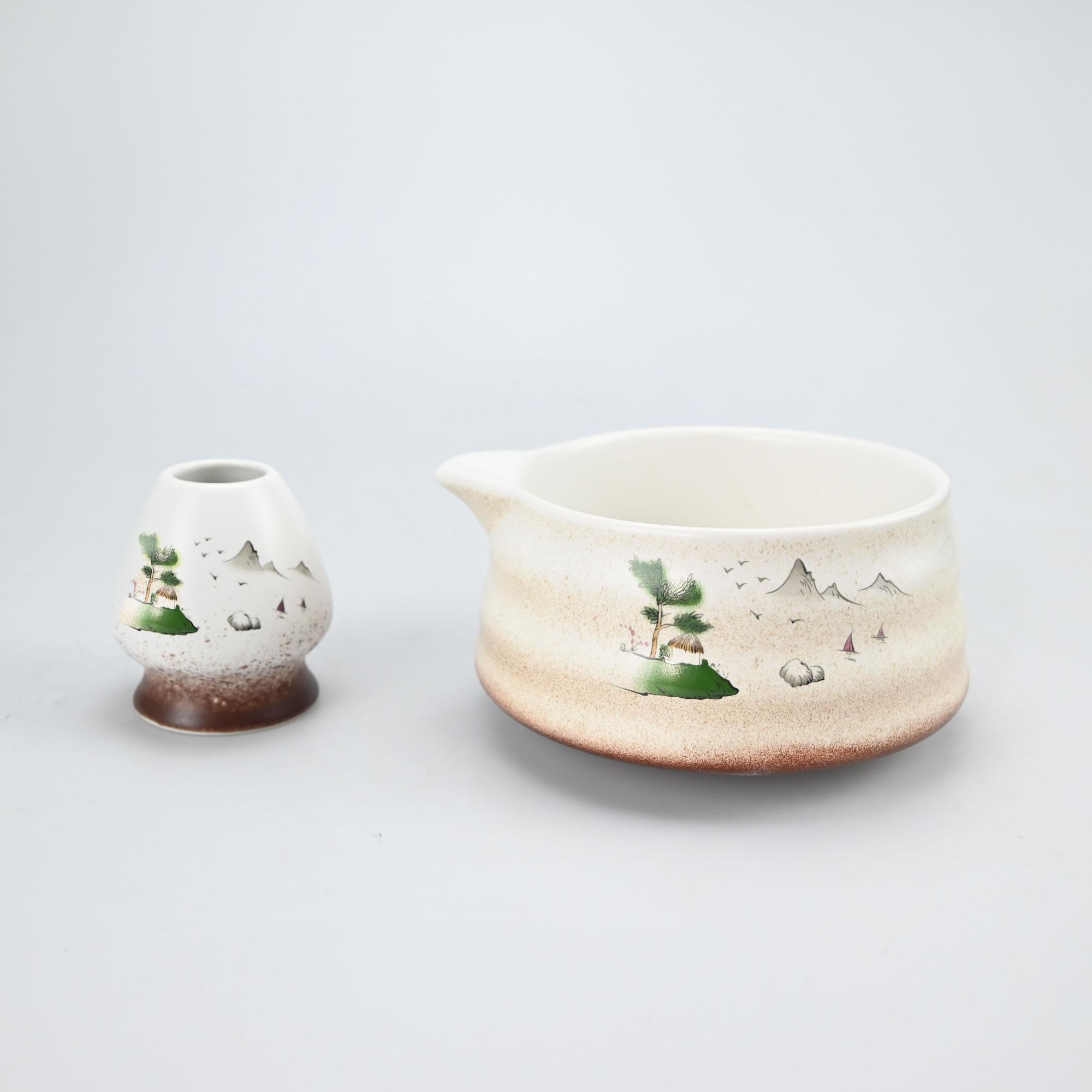 

Набор для чайной церемонии матча - 2 шт./4 шт./5 шт. Традиционный набор с чашей, венчиком и ложкой - Идеальный подарок для праздников и домашнего декора