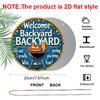 2D Flat, 1pc 7.87" Round Aluminum Sign with "Barbecue Party Beer Garden" Vintage Decorative Plaque, Yard BBQ Beer Theme Aluminum 2D Decoration Plate
