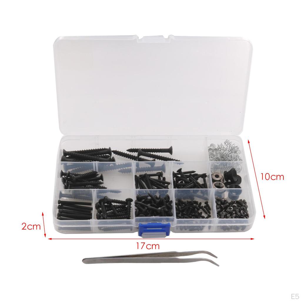 262Pcs Electric Guitar Screw Kit Mounting Screws DIY Hardware for Tuner