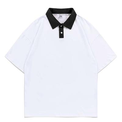 MRS M021 Colorblock Kragen Trend Hong Kong Stil Revers Polo Ärmel