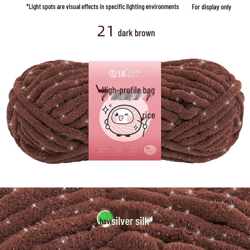 Vibrant No. 8 Ice Silk Yarn for DIY Knitting: Perfect for Scarves, Blankets, Dolls, Crochet Slippers & Chunky Projects