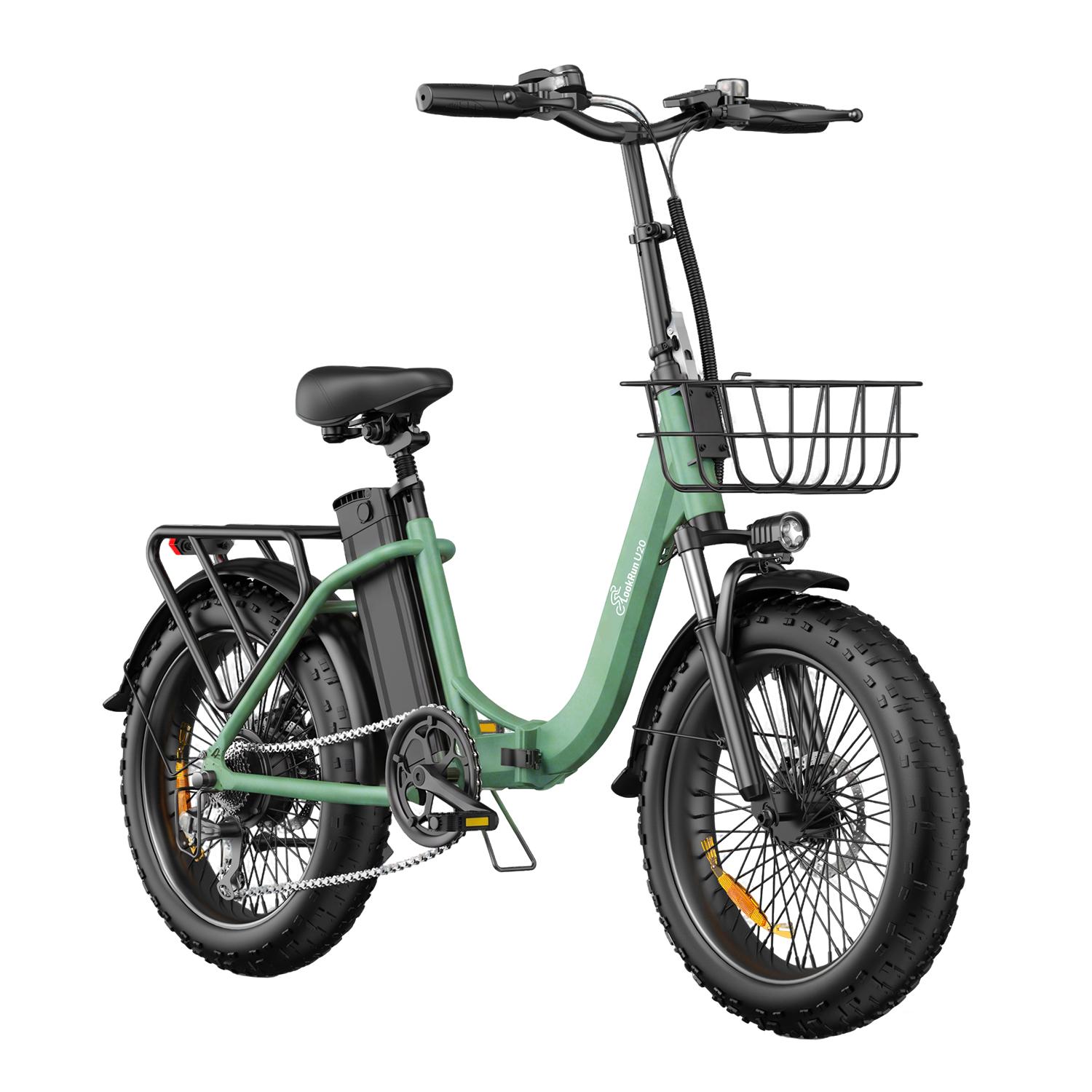 LOOKRUN U20 faltbares Elektrofahrrad, 36V 15,6Ah Akku grün