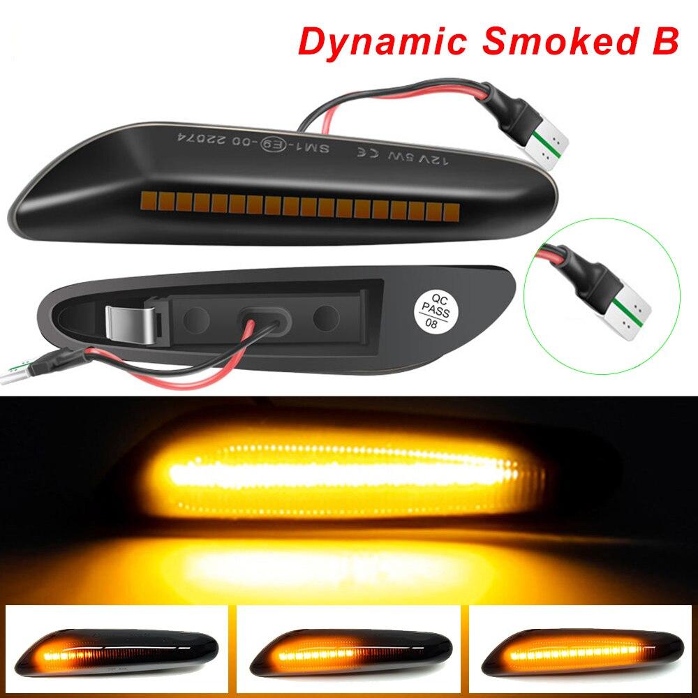 2pcs for BMW Led Dynamic Side Marker Turn Signal Light Sequential Blinker Light for E90 E91 E92 E93 E60 E87 E82 E46 Error Free