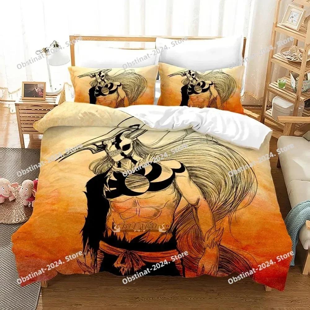 Fashion Bleach Bedding Set Bedspread Single Twin Queen King Size Bleach Anime Bleach Bed Sets Aldult Kid Bedroom Duvetcover Set
